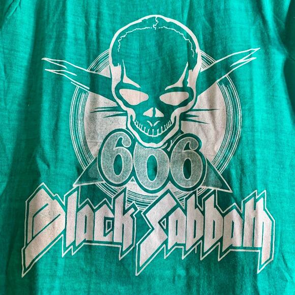 vintage 80’s BLACK SABBATH 666 OZZY OSBOURNE Concert single stitch tee shirt S - Picture 1 of 5